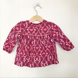 Gymboree | Dressy Fox Print Mulberry Swing Top